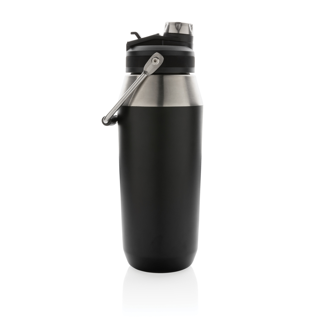 Botella 1l acero inoxidable con doble tapa personalizada